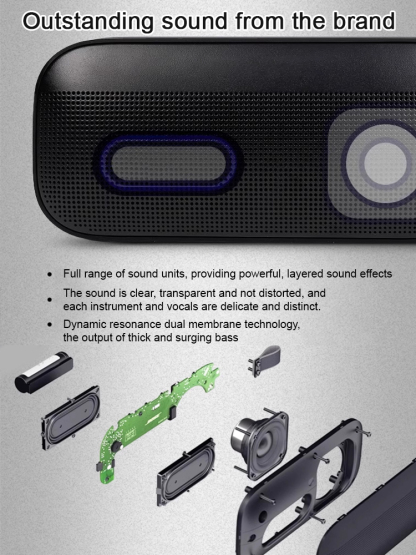 Waterproof, dustproof, and drop-resistant HiFi portable Bluetooth speaker. 🔊💦