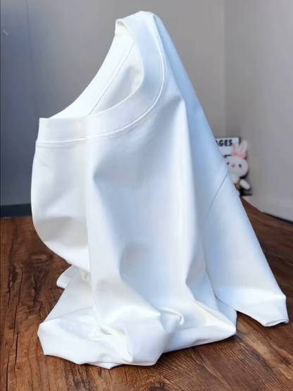 🌟 Single-piece weight 450g, top-quality pure cotton fabric in solid color T-shirt, suitable for both men and women! 🌈