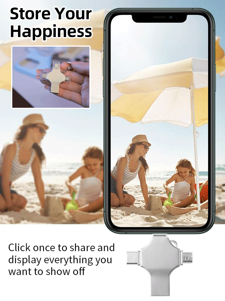 【Erweiterte Version 1 TB】 4-in-1 USB-Stick, kompatibel mit Handy und Computer 📱💻