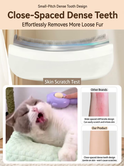 🐾 Pet Deshedding Brush for Dogs Cats Removes 95% Loose Fur Skin-Safe Curved Teeth Professional Results at Home 🏠 Free Glove Included