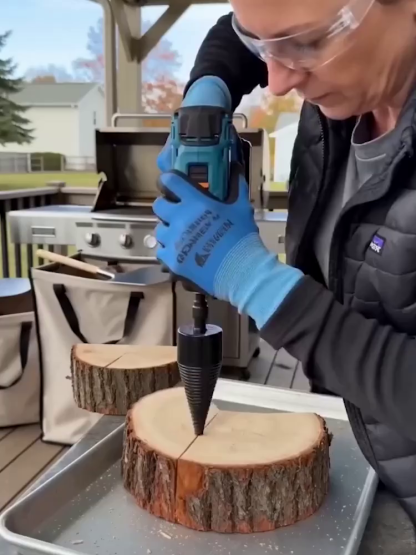 ⚡️ Titanium Wood Splitter | Titanium Coated | Safe Axe Alternative | No More ER Bills | 30-Day Free Trial🪓