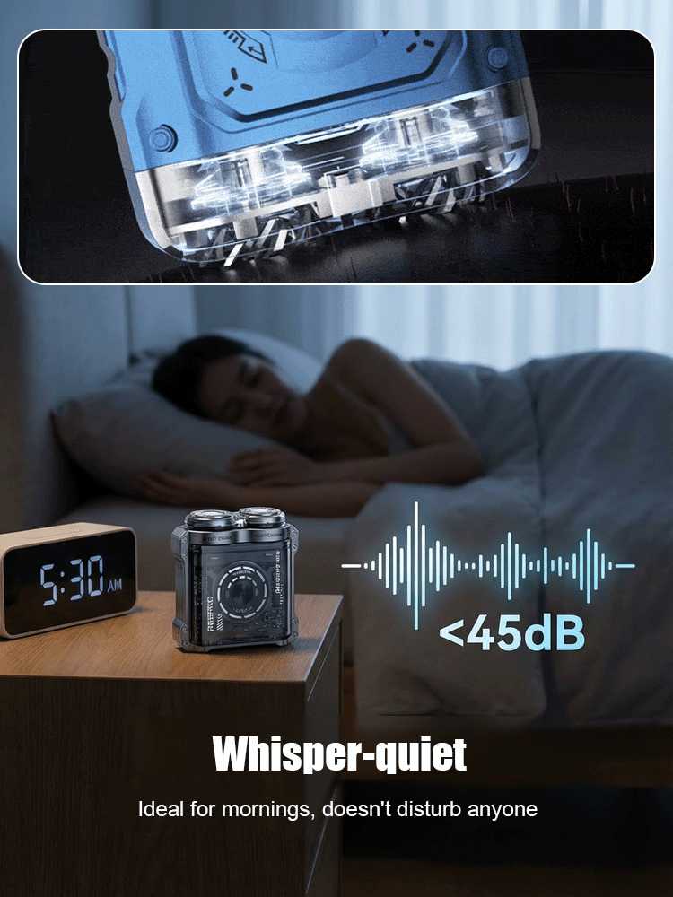 Cyber-Mecha Magnetic Shaver: 60-Day Battery, Zero Stubble, Always Sharp! 🤖🧲🔋🪒