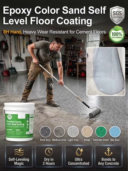 🔥 Liquid Steel Floor Coating | Self Leveling DIY | 2 Hr Quick Dry | 8H Hardness | 100% Baby Pet Safe 💎