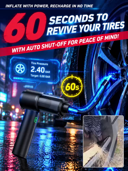🚗 4-in-1 Akku Staubsauger |32.000 RPM Turbogebläse | Kompakt & Bürstenlos | Für Auto + Haushalt 🌪️