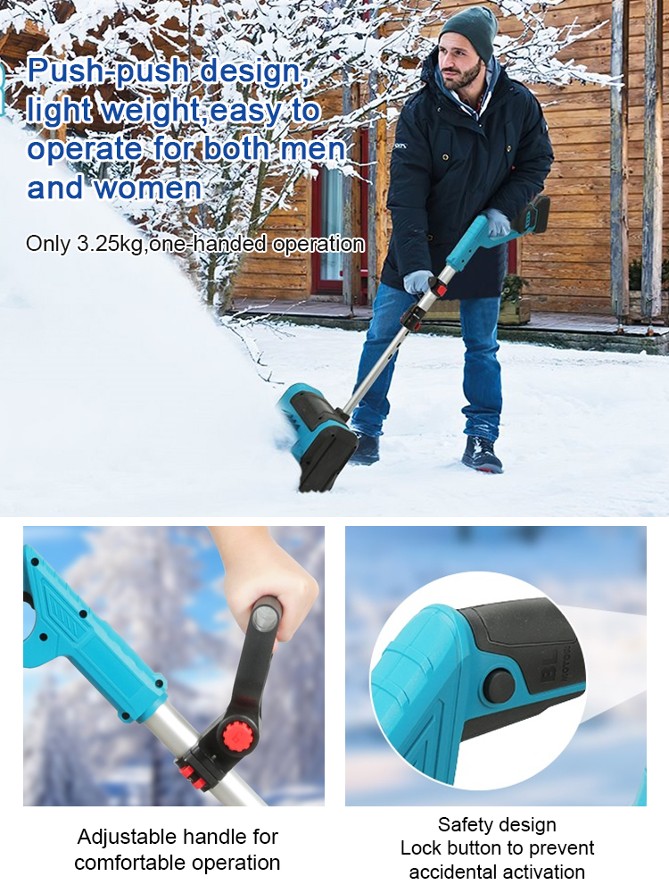 Foldable lithium snowblower, clears 100m² of snow in just 3 minutes! 🌨️❄️ Effortlessly through the entire winter! ⛄🔋