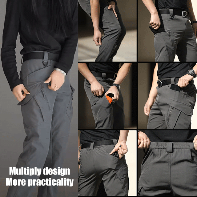 Multi-pocket design 🦺, waterproof 🌧️, scratch-resistant 🛡️, and durable tactical pants 0️⃣