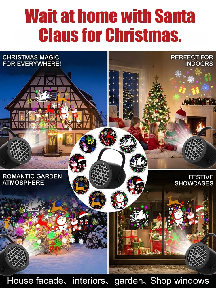 【Christmas + Snowflake】Projection Light