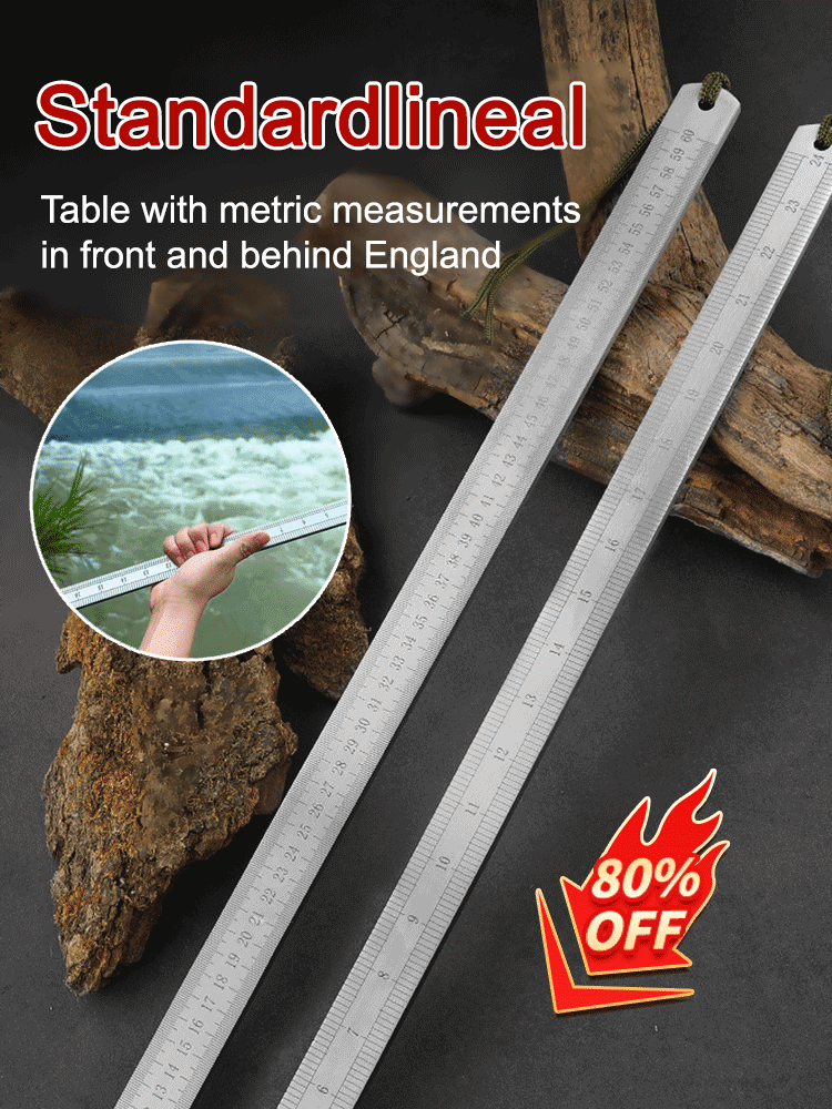 Thick high-carbon steel ruler, perfect for measuring + self-defense, a must-have for going out! 📏🛡️