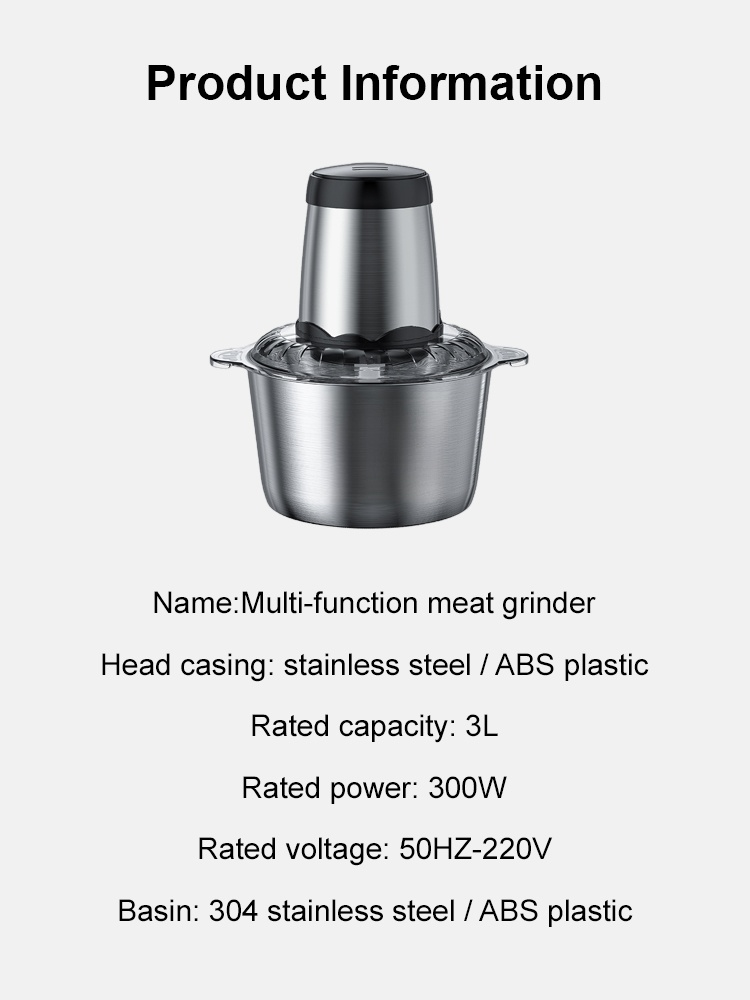 Multi-function electric meat grinder