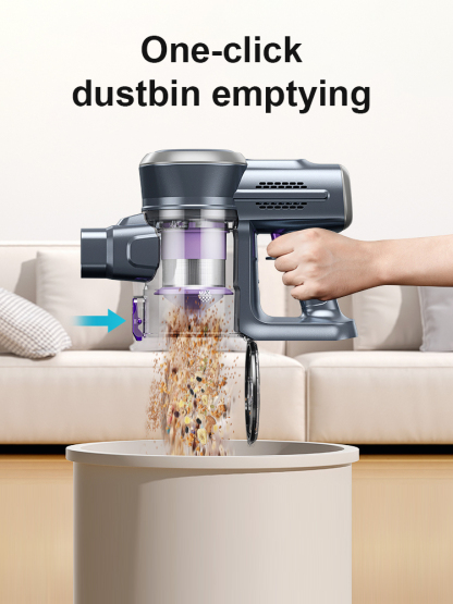 All-in-one upright cordless vacuum cleaner with high suction power and UV sterilization and mite rem