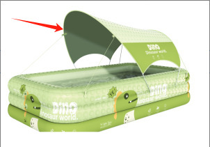 Inflatable swimming pool tarpaulin