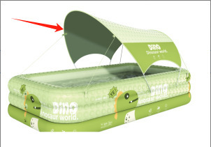 Inflatable swimming pool tarpaulin