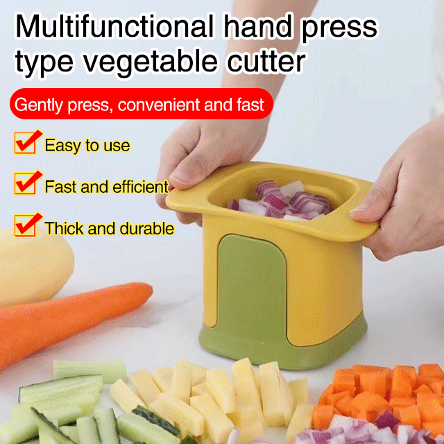 Multifunctional hand press type vegetable cutter
