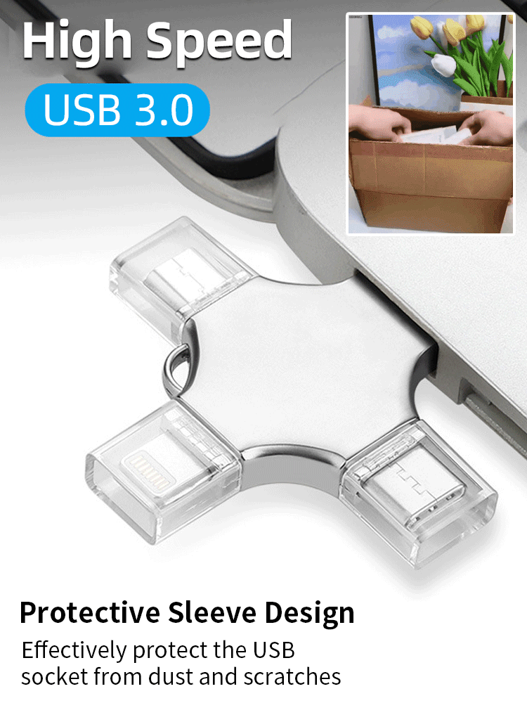 【Erweiterte Version 1 TB】 4-in-1 USB-Stick, kompatibel mit Handy und Computer 📱💻