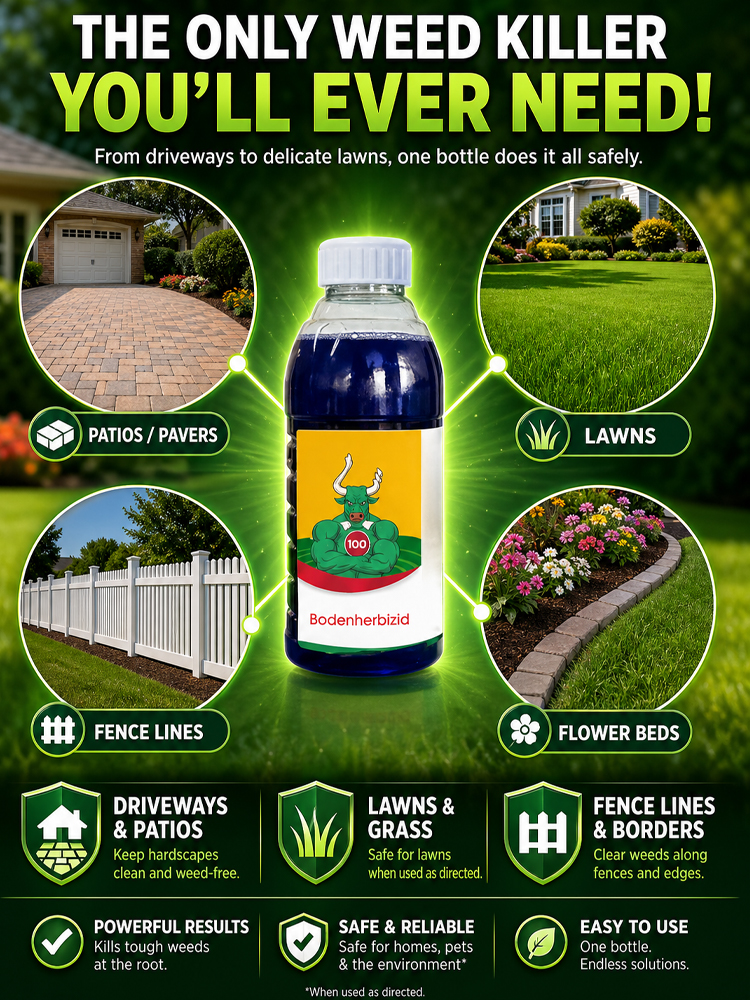 🌱 Ultimate Weed Killer: Selective Root Destroyer • Lawn Safe • 100% Pet and Child Friendly • One-time application for complete weed removal! 🌿✨