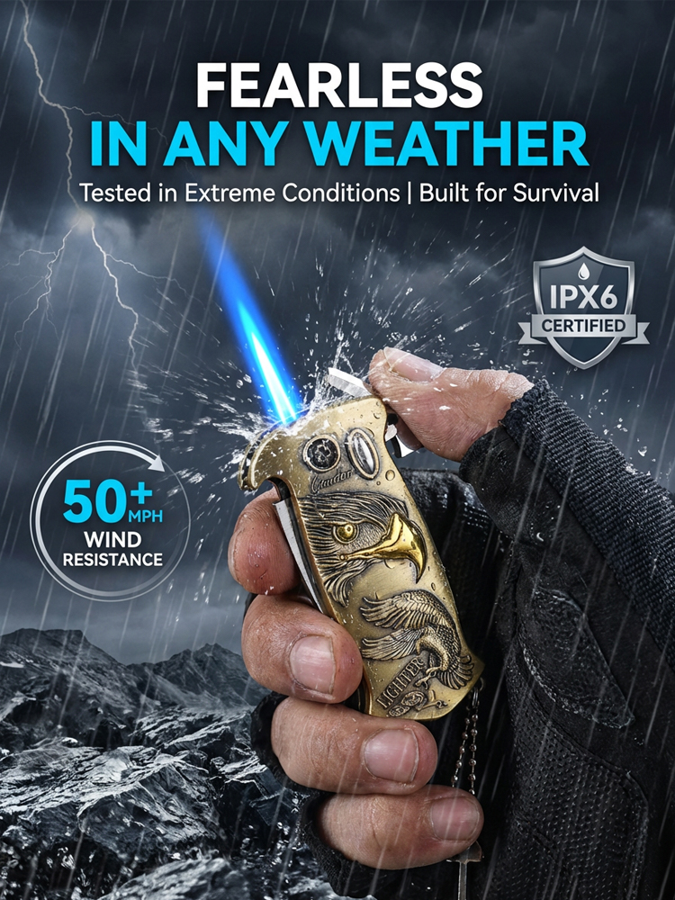  🦅 Tactical Marine-Grade 3-in-1: Windproof Plasma Lighter + 440C Steel Blade + Bottle Opener — The Ultimate AlphaEDC! 🔥