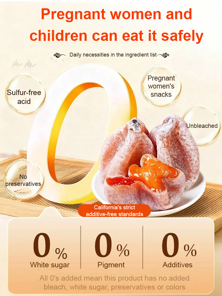 【Each pack contains 20 pieces】Directly from San Joaquin Valley Farms, these additive-free dried persimmons promise deliciousness. If you're not satisfied, even if there's only one left, you can get a full refund. 🍊✨