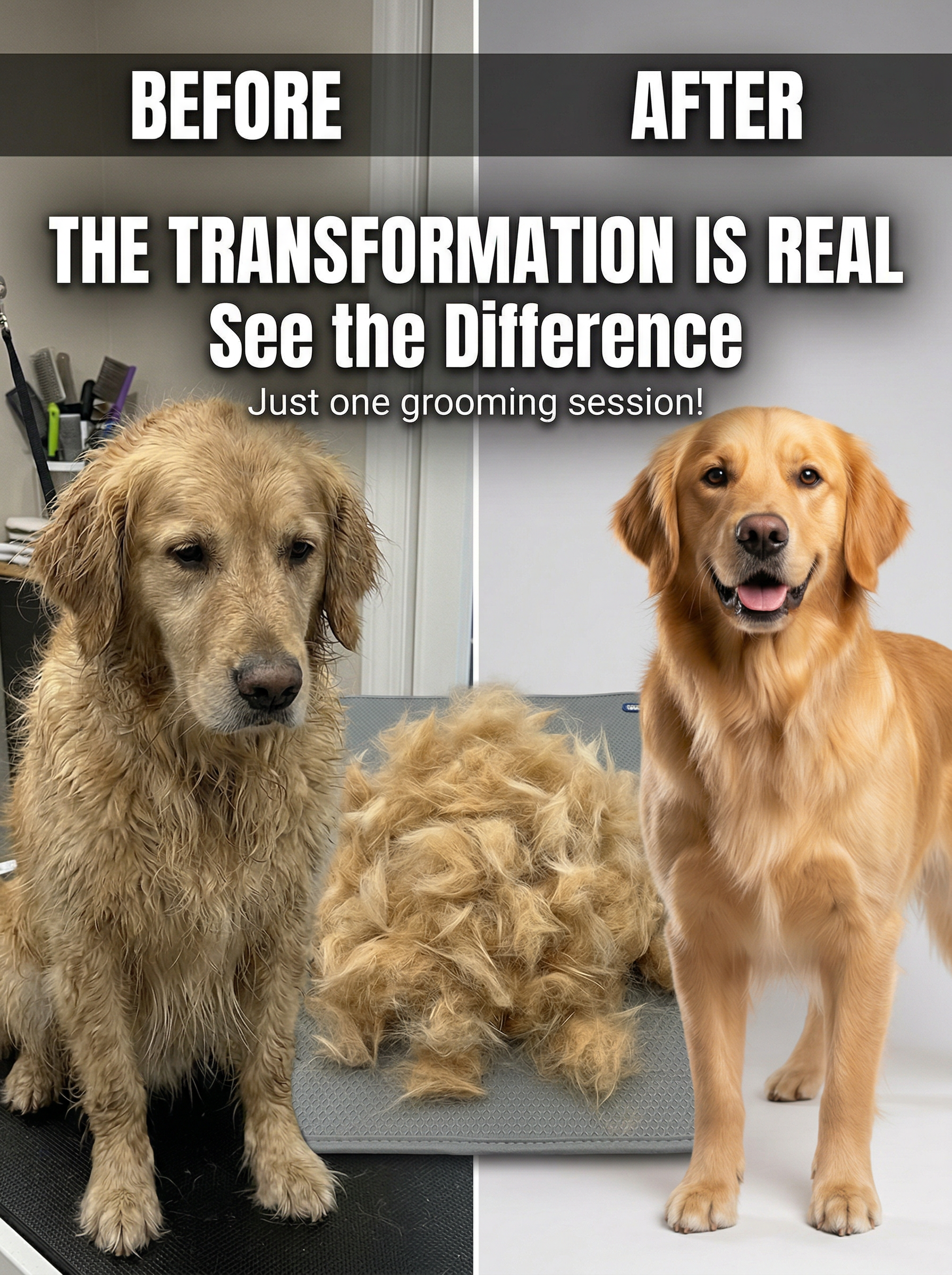 🐾 Pet Deshedding Brush for Dogs Cats Removes 95% Loose Fur Skin-Safe Curved Teeth Professional Results at Home 🏠 Free Glove Included