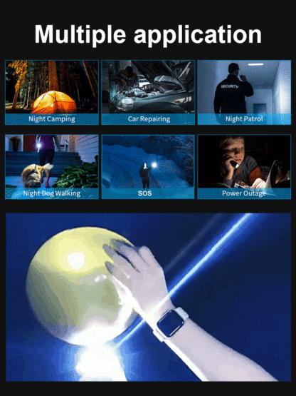 [200㎡Large Flood Aperture] Telescopic Focus High-Light Aluminum Alloy Flashlight