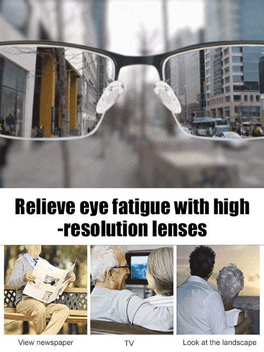 Ultra-light smart zoom frameless trimmed reading glasses