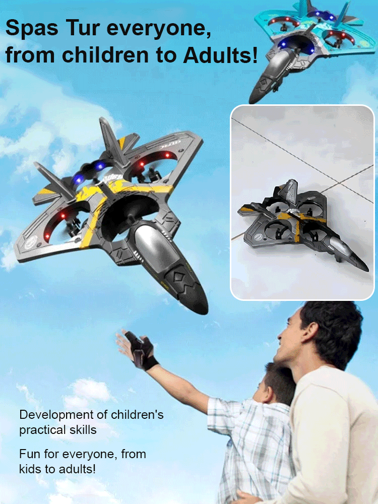 Let kids enjoy electronics in the yard! Children's fall-resistant remote control stunt glider. 🏡🛩️📱