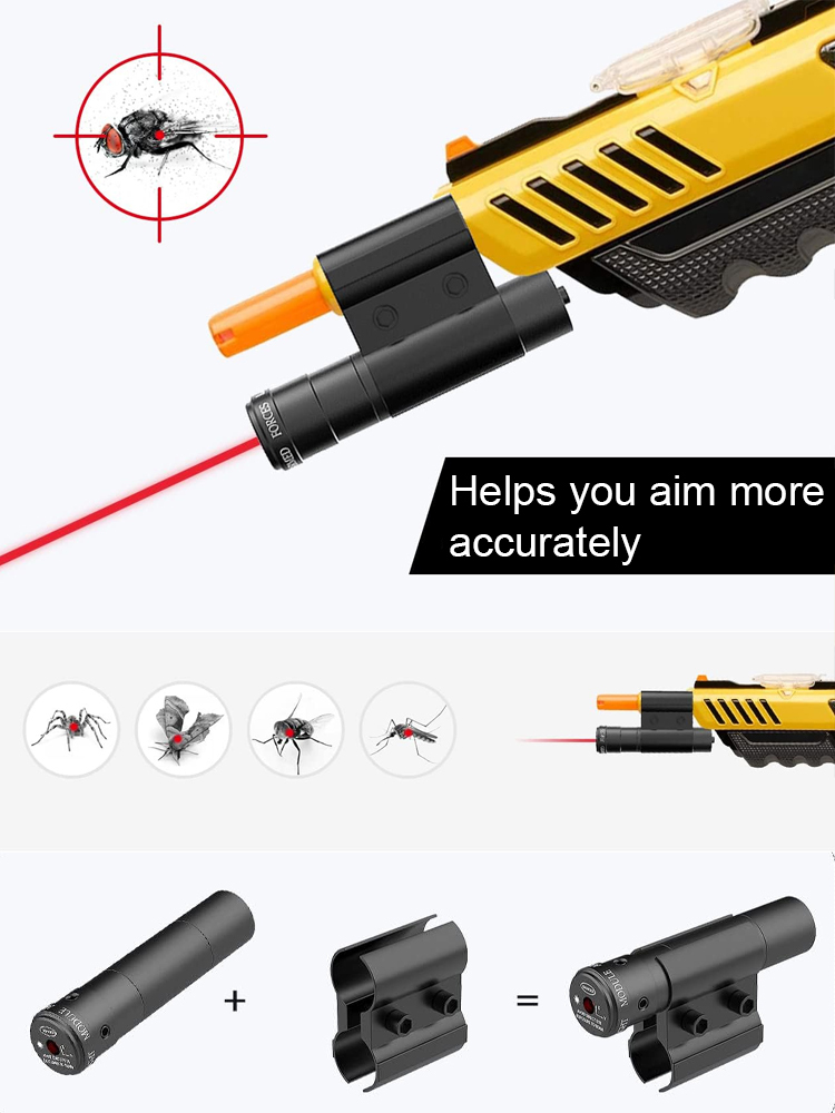 Home insect defender, safe and eco-friendly salt gun for precise elimination of mosquitoes and flies! 🏠🔫🦟