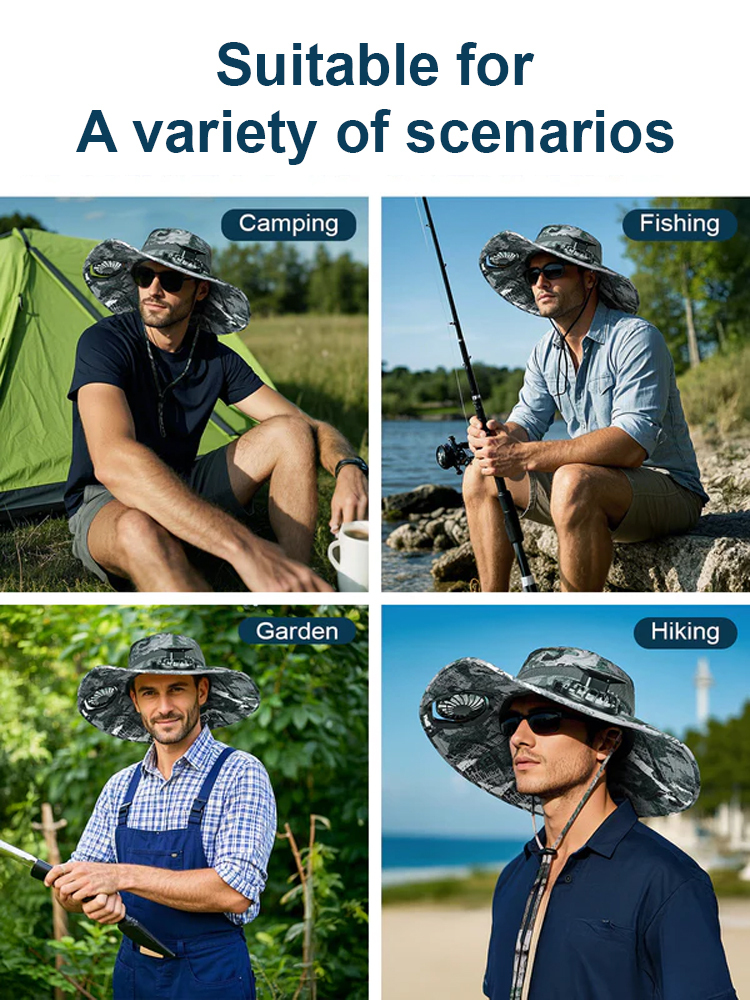【2025 New Model】Dual Solar-Powered Fan Sun Hat ☀️🧢, Waterproof and Cooling 🌊❄️—Defy the Scorching Heat! 🔥😎