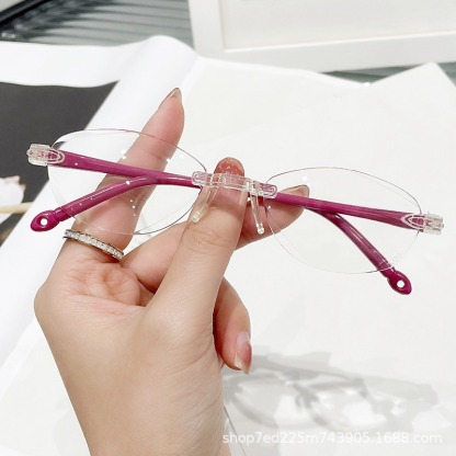 Ultra-light smart zoom frameless trimmed reading glasses