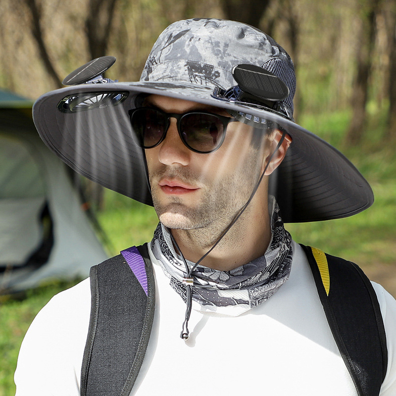 【2025 New Model】Dual Solar-Powered Fan Sun Hat ☀️🧢, Waterproof and Co