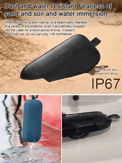 Waterproof, dustproof, and drop-resistant HiFi portable Bluetooth speaker. 🔊💦