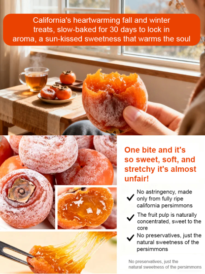 【Each pack contains 20 pieces】Directly from San Joaquin Valley Farms, these additive-free dried persimmons promise deliciousness. If you're not satisfied, even if there's only one left, you can get a full refund. 🍊✨