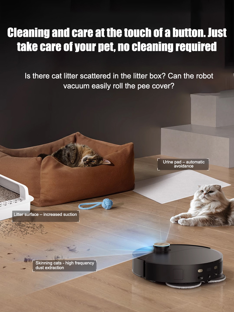 Translation: Disinfection rate of 99%, quiet and super-intelligent vacuum robot 🤖✨