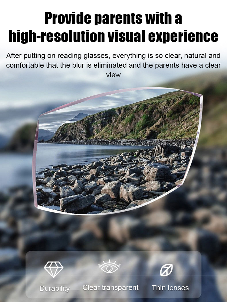 Ultra-light smart zoom frameless trimmed reading glasses