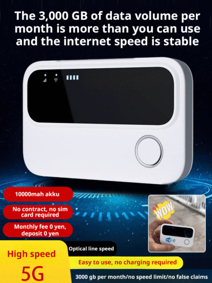 📊 No contractual obligation and no additional fees! 🚫📄⚡️ High-speed 🌟 and portable Wi-Fi to take with you! 📶