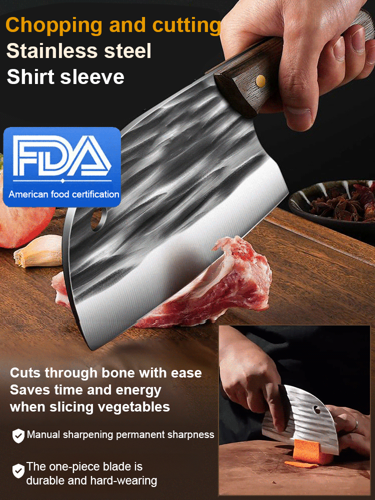 Handcrafted! A chop-and-cut kitchen knife that cuts through wire like cutting butter! 🔪🧈
