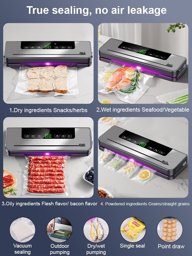 【Three-step operation of vacuum preservation】Household cutter vacuum machine