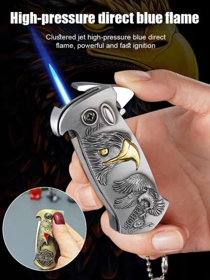  🦅 Tactical Marine-Grade 3-in-1: Windproof Plasma Lighter + 440C Steel Blade + Bottle Opener — The Ultimate AlphaEDC! 🔥