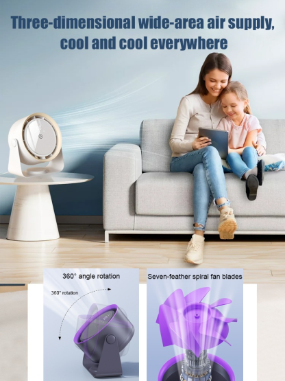 Desktop air circulation fan