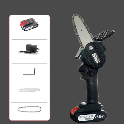Cut through 30 cm thick wood in 5 seconds with a one-handed lithium battery chainsaw! 🔋🌳