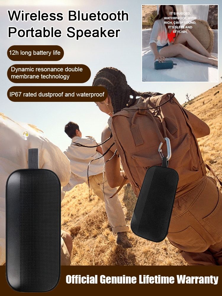 Waterproof, dustproof, and drop-resistant HiFi portable Bluetooth speaker. 🔊💦