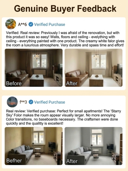 DIY Luxury Floor Wall Coating ✨ Fast-Drying, Self-Leveling, 100%Safe Formula 🛡️