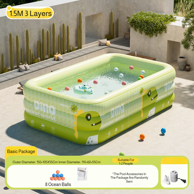 Thickened eco-friendly TPU inflatable pool 🌿, perfect for children's 