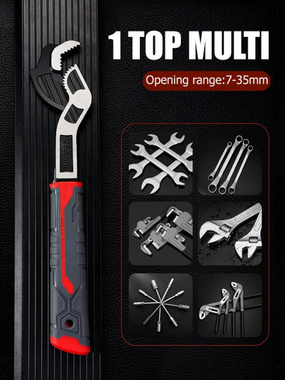 Multifunctional quick self-locking adjustable wrench