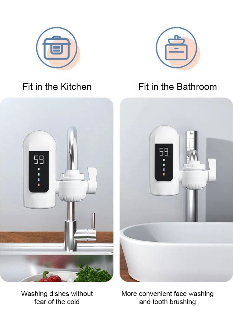Only $1 monthly electricity bill! Instant-heating, installation-free electric water tap.