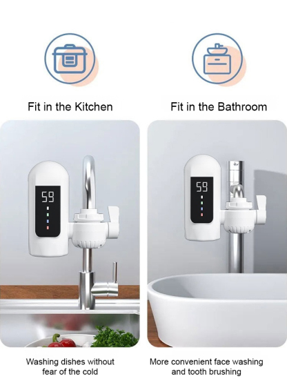 Only $1 monthly electricity bill! Instant-heating, installation-free electric water tap.