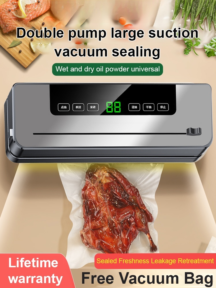 【Three-step operation of vacuum preservation】Household cutter vacuum machine