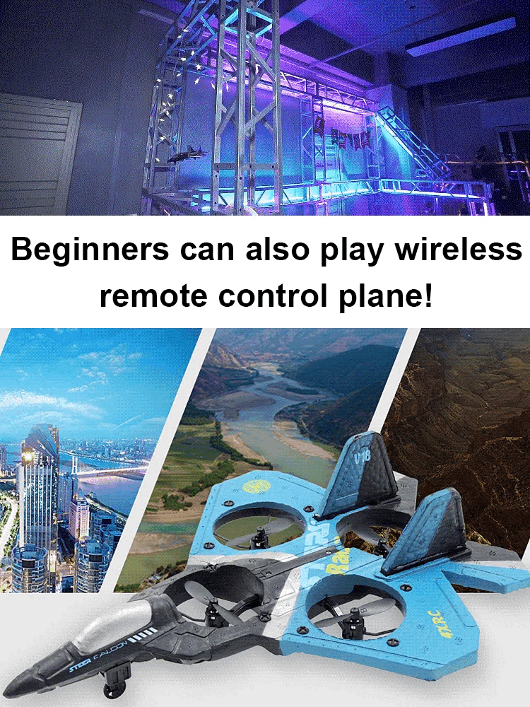 Let kids enjoy electronics in the yard! Children's fall-resistant remote control stunt glider. 🏡🛩️📱