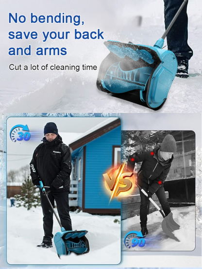 Foldable lithium snowblower, clears 100m² of snow in just 3 minutes! 🌨️❄️ Effortlessly through the entire winter! ⛄🔋
