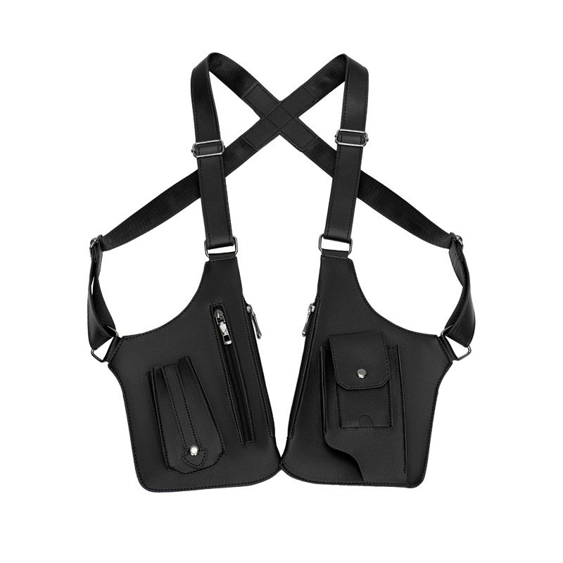 100% Leather Multifunctional Vest Backpack, the best choice for daily commutes and outdoor activities! 🎒🌟