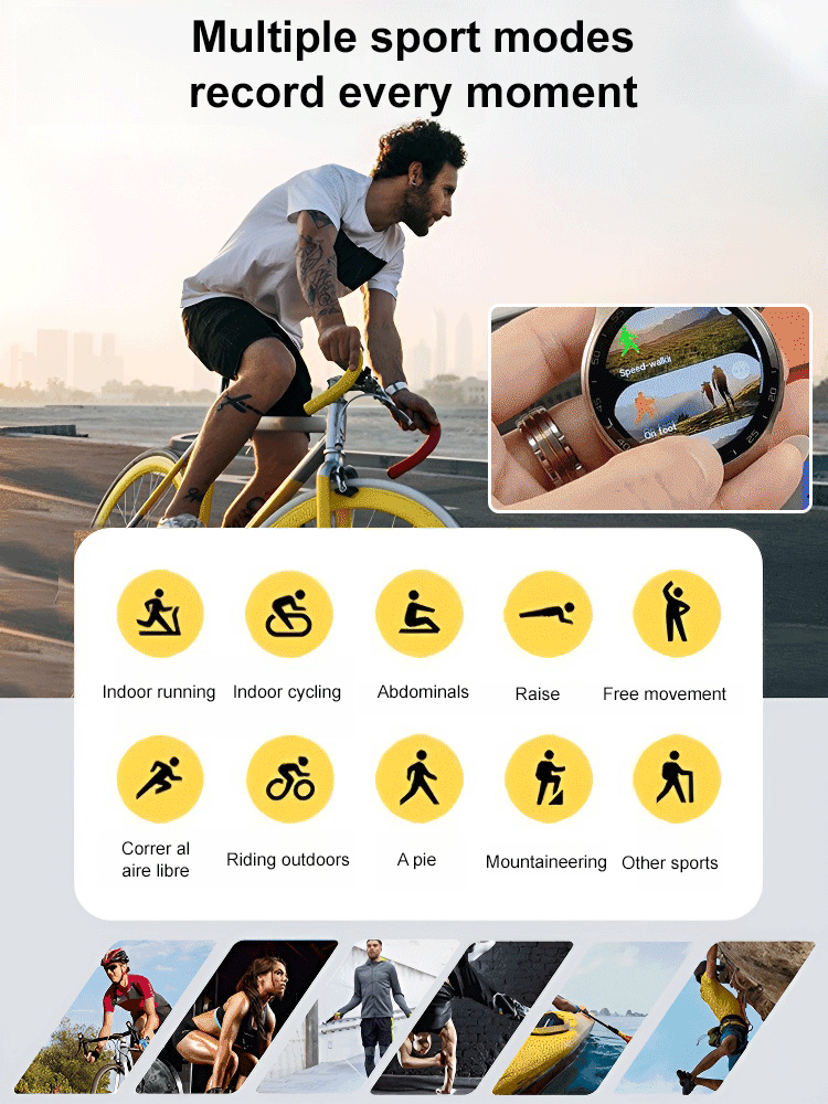 Military-grade quality: AI smart Bluetooth watch that monitors your fitness and health 24/7. Your personal health manager! ⌚🤖💪